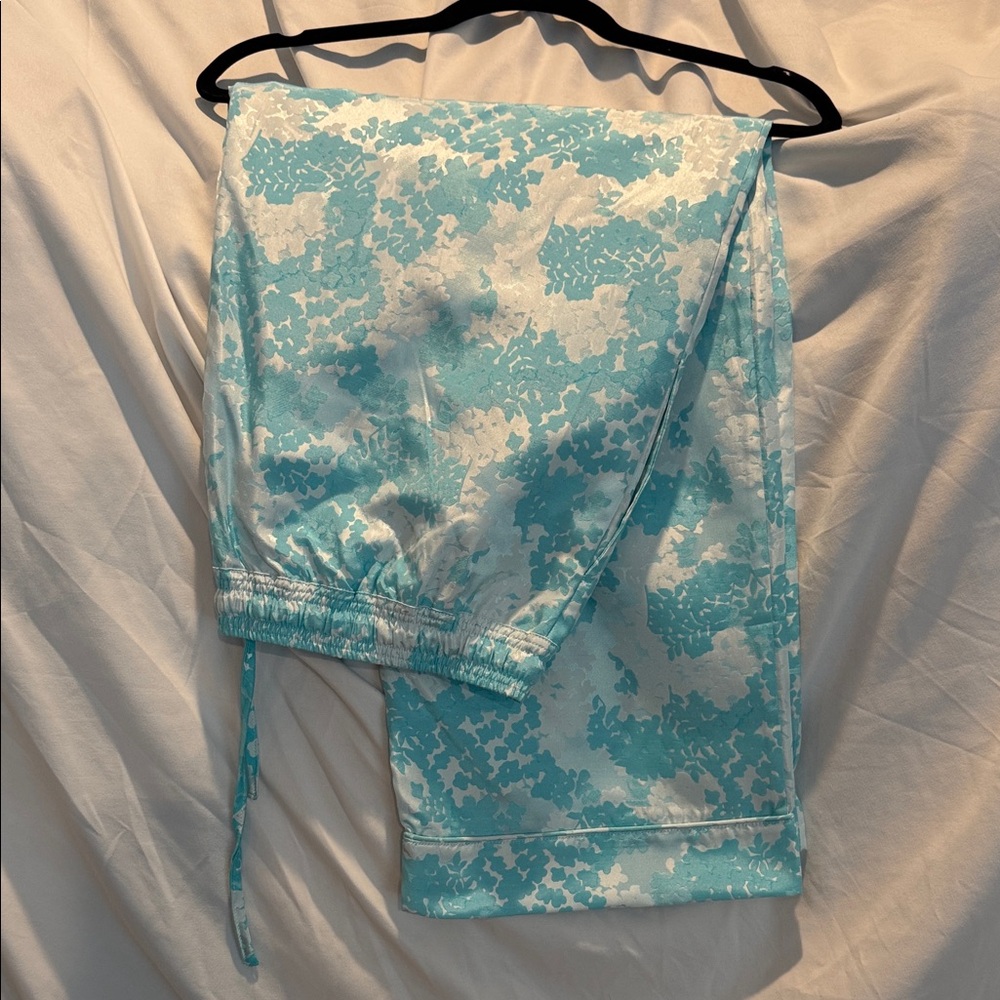 BURU Blue and White Jacquard Dress Pants